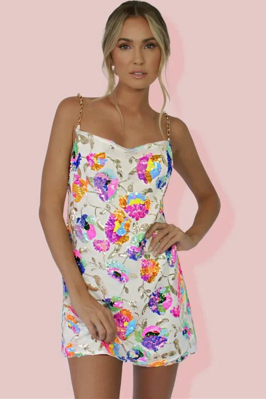 Rylee | Sequin Backless Mini Dress - Lora Toronto