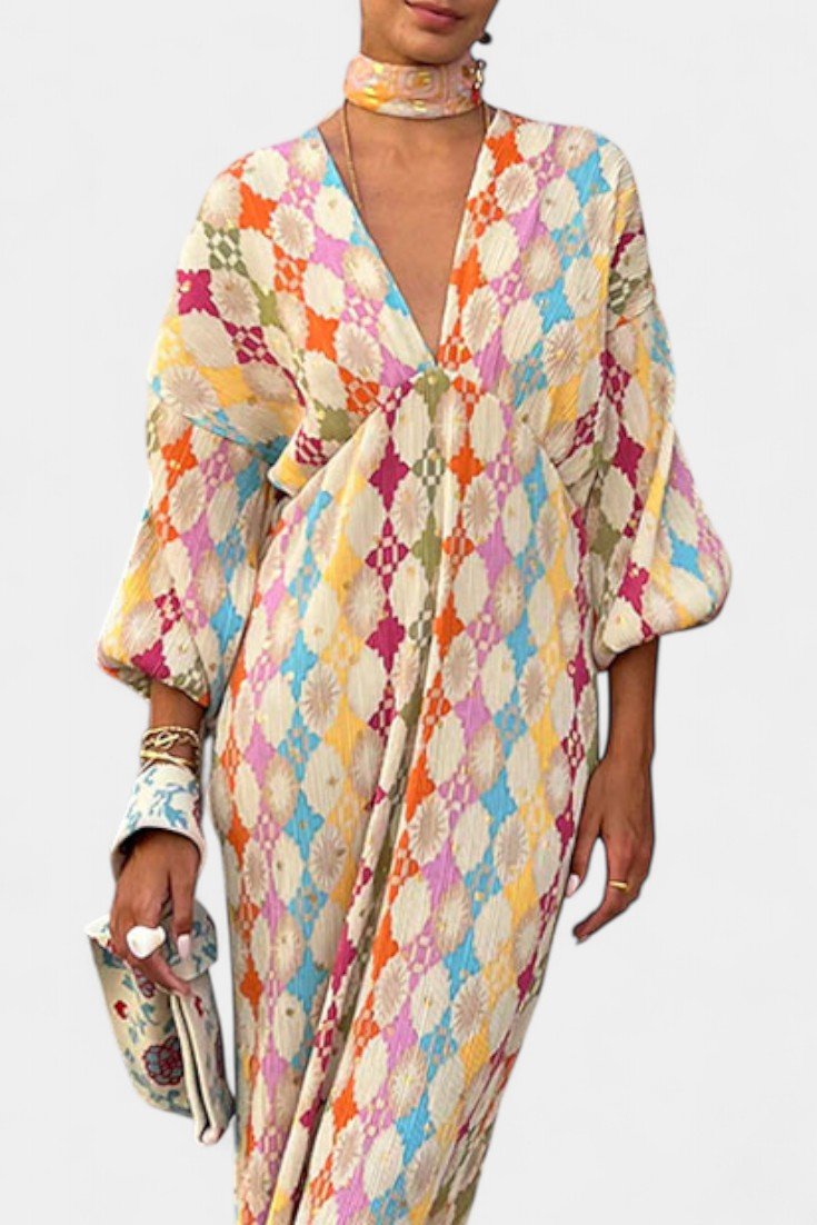 Shanice | Striped Loose - Fit Maxi Dress - Lora Toronto