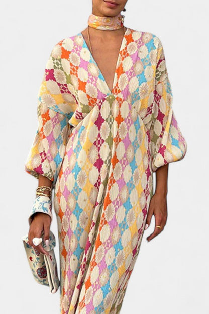 Shanice | Striped Loose - Fit Maxi Dress - Lora Toronto
