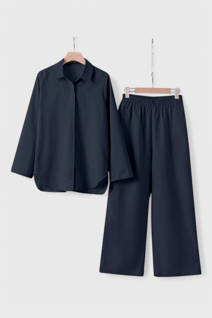 Skye Button Detail Two - Piece Set - Lora Toronto