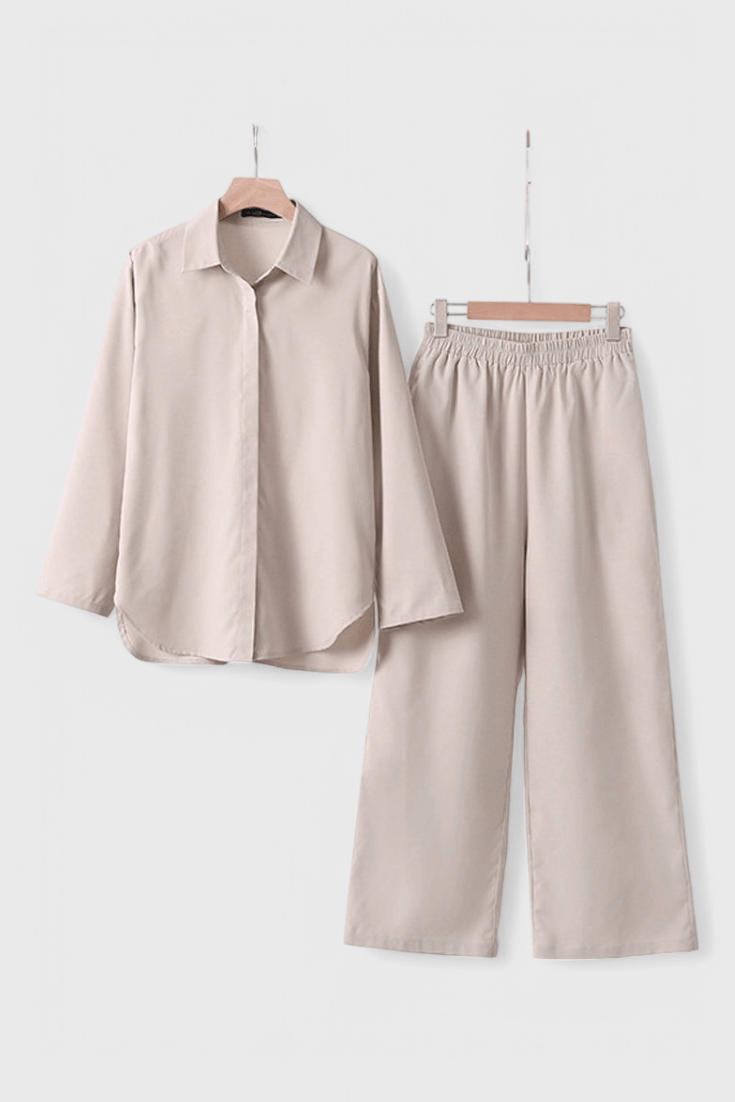 Skye Button Detail Two - Piece Set - Lora Toronto