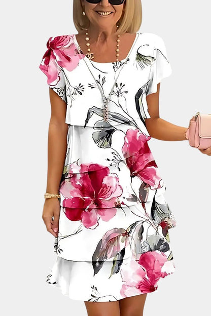 Tamara | Tiered Floral Ruffle Dress - Lora Toronto